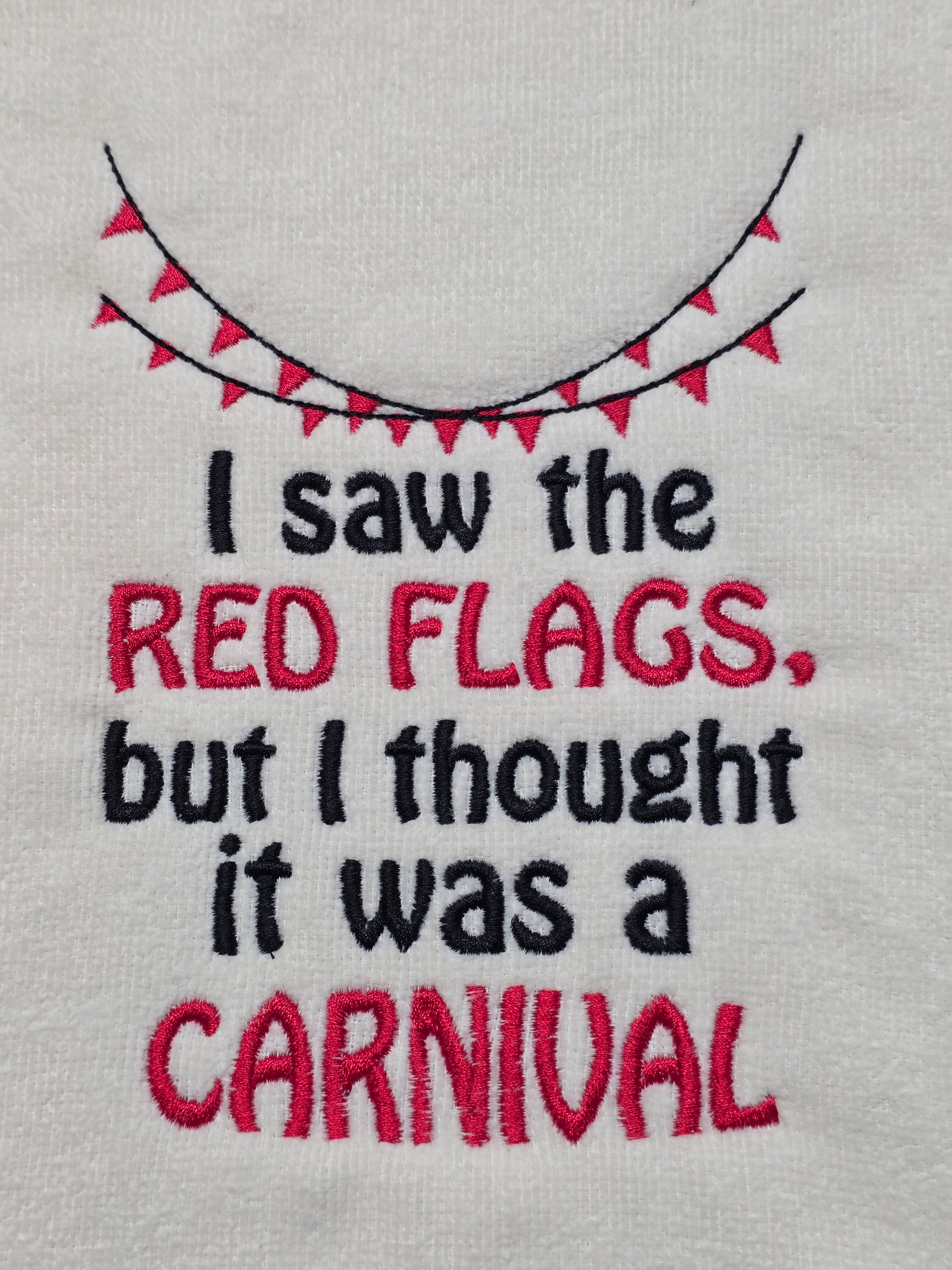 Red Flags Carnival Cotton Towel