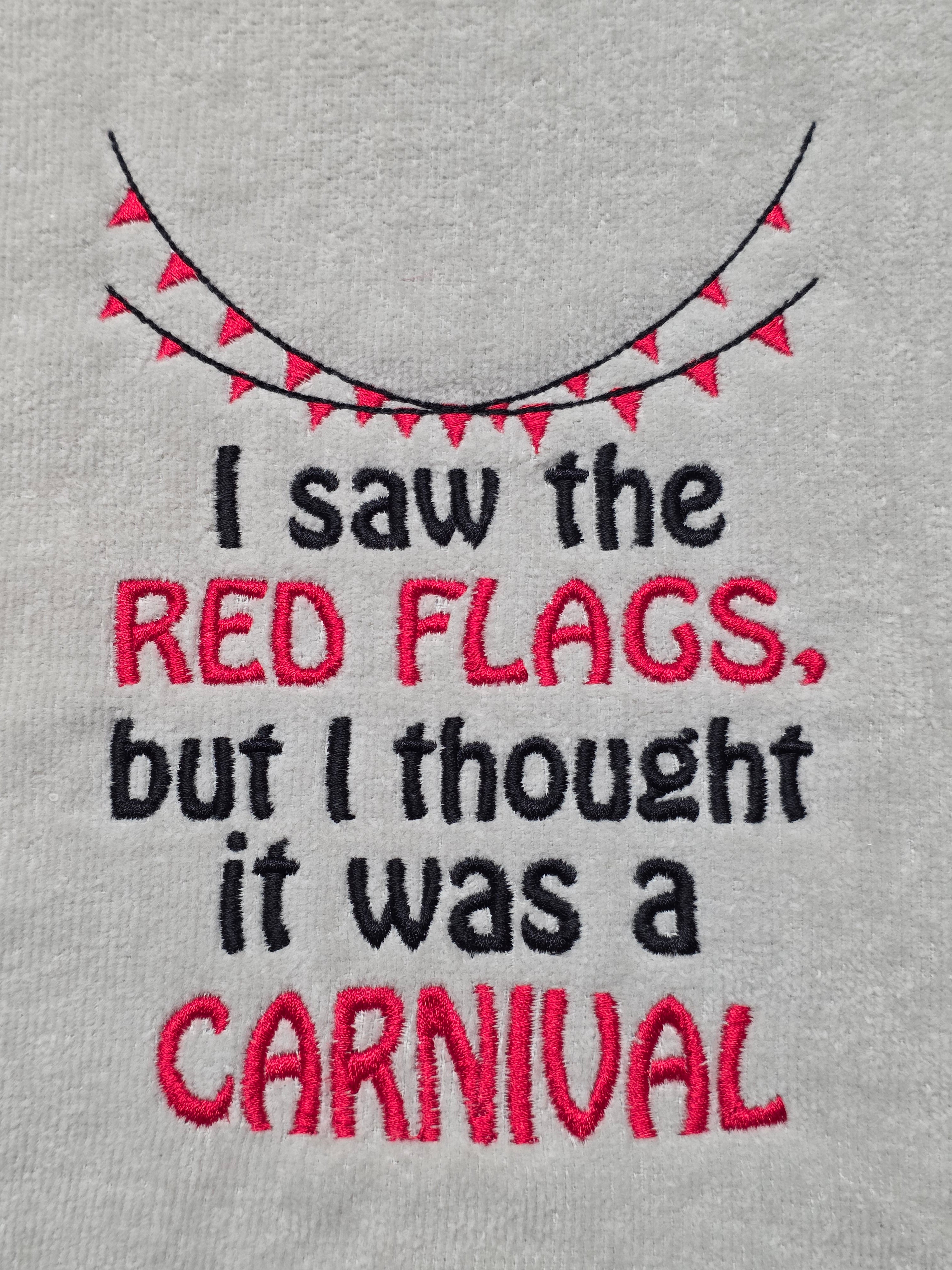 Red Flags Carnival Cotton Towel